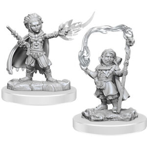 Dungeons & Dragons Nolzur’s Marvelous Miniatures W20 Halfling Wizards (Unpainted)