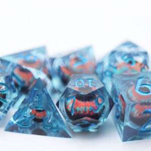 Foam Brain Games Teal Cyclops Moving Eye Sharp Edge RPG Dice Set