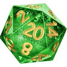 MDG Elixir Liquid Core D20 Die Aegis of Hope