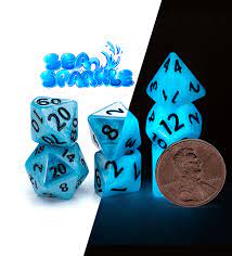Gate Keeper Games 7-Die Set Mighy Tiny Dice Sea Sparkle
