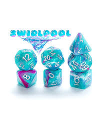 Gate Keeper Games 7-Die Set Aether Dice Swirlpool
