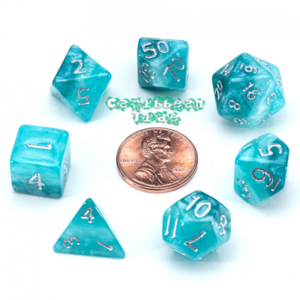 Gate Keeper Games 7-Die Set Mighy Tiny Dice Caribbean Tide