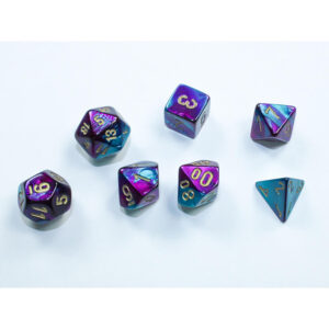 Chessex 7 Die Set Mini Gemini Purple-Teal/Gold