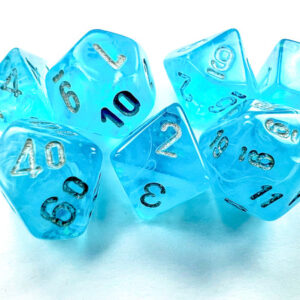 Chessex 7 Die Set Mini Luminary Sky/Silver