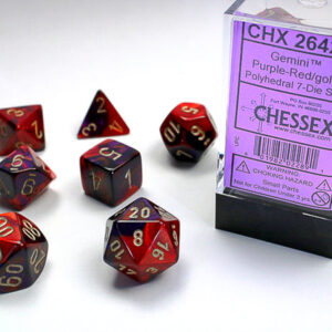 Chessex 7 Die Set Mini Gemini Purple-Red/Gold