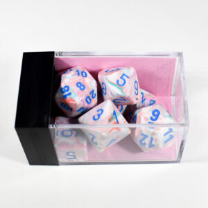 Chessex 7 Die Set Mini Festive Pop Art/Blue
