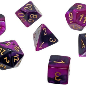 Chessex 7 Die Set Mini Gemini Black-Purple/Gold