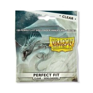 Dragon Shield Sleeves Perfect Fit Standard Sideloaders Clear 100 Count