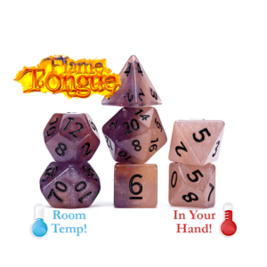 Gate Keeper Games 7-Die Set Chronomancy Dice Flame Tongue