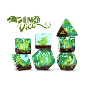 Gate Keeper Games 7-Die Set Inclusion Dice Dino Dice