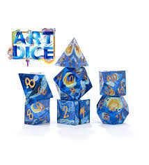 Gate Keeper Games 7-Die Set Van Gogh Dice The Starry Night
