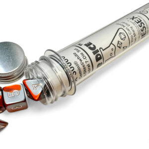 Chessex 7 Die Set Gemini Red-Steel/White (Lab Dice)