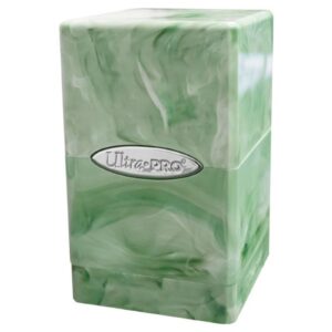 Ultra Pro Deckbox Satin Tower Marble Lime Green/White