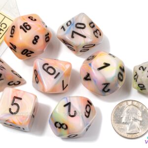 Chessex 7 Die Set Mega-Hedral Festive Circus/Black