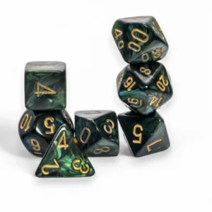 Chessex 7 Die Set Mega-Hedral Scarab Jade/Gold