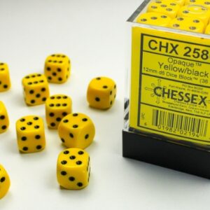 Chessex 12mm D6 Opaque Yellow/black