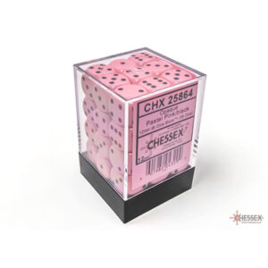 Chessex 12mm D6 Opaque Pastel Pink/Black