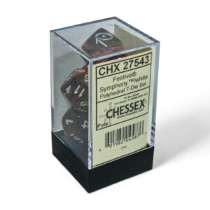 Chessex 7 Die Set Festive Symphony/White