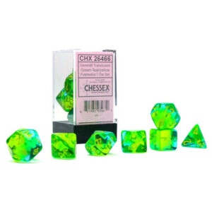 Chessex 7 Die Set Gemini Luminary Plasma Green-Teal/Orange