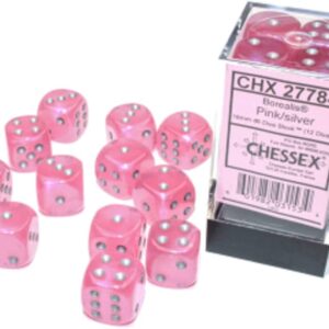 Chessex 16mm D6 Borealis Pink/Silver
