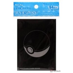 Pokémon Card Sleeves Pokémon Center Matte Black Pokeball (64 Count)