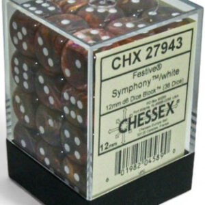 Chessex 12mm D6 Festive Symphony/White