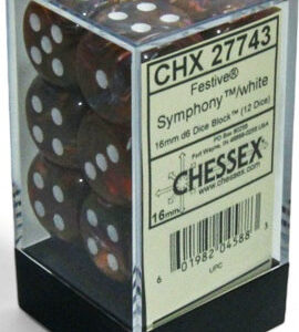 Chessex 16mm D6 Festive Symphony/White