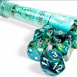 Chessex 7 Die Set Lustrous Neptune/Grey (Lab Dice)