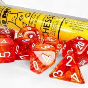Chessex 7 Die Set Nebula Molten/White (Lab Dice)