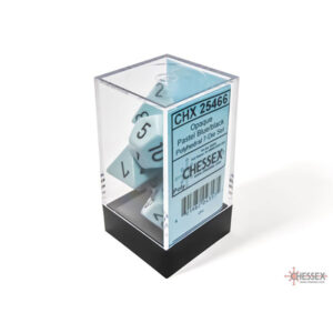 Chessex 7 Die Set Opaque Pastel Blue/Black