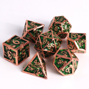 Die Hard Dice 7 Die Set Gravehold Copper W/ Green