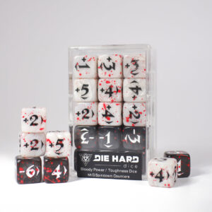 Die Hard Dice MtG Spin Down Counters Power/Toughness Bloody Variety Pack White