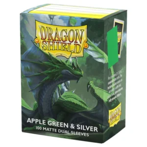 Dragon Shield Sleeves Standard DUAL Matte Apple Green & Silver