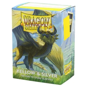 Dragon Shield Sleeves Standard DUAL Matte Yellow & Silver