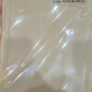 Generic 9-Pocket Zippered Toploader Binder Gold/Beige
