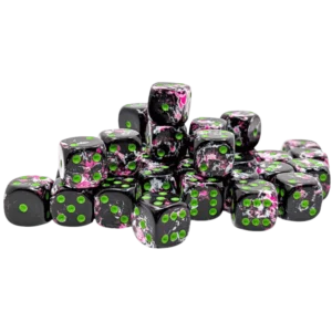 Chessex 12mm D6 Brushed Paintball/Green