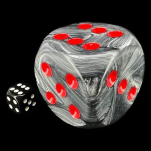 Chessex 30mm D6 Velvet Black/red
