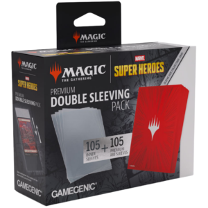 Gamegenic Card Sleeves MTG Premium Double Sleeving Pack Marvel Super Heroes Comic Burst Red