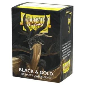 Dragon Shield Sleeves Standard DUAL Matte Black & Gold